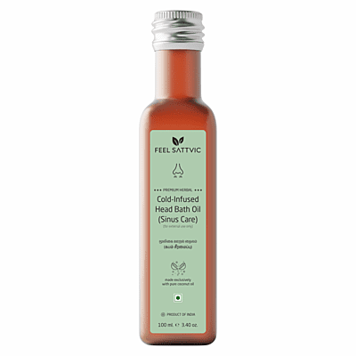Premium Herbal Cold-Infused Head Bath Oil (Sinus Care) - 100ml
