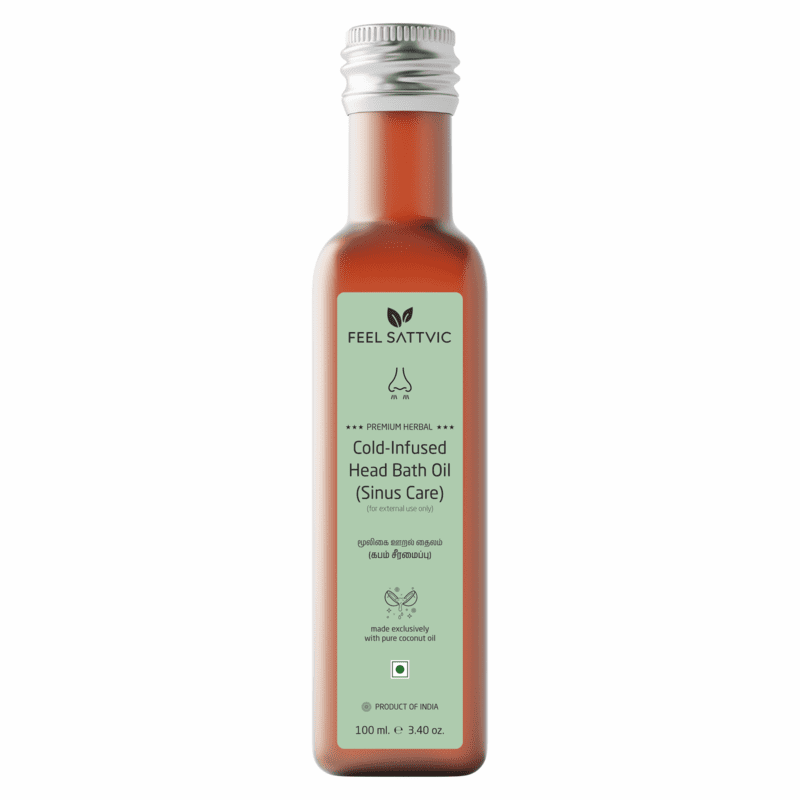 Premium Herbal Cold-Infused Head Bath Oil (Sinus Care) - 100ml
