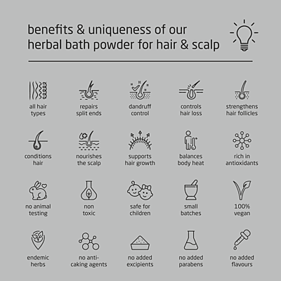 Super Premium Unisex Herbal Bath Powder for Hair & Scalp - 500g Super Premium Unisex Herbal Bath Powder for Hair & Scalp - 500g