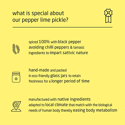 Premium Cold-Packed Pepper Lime Pickle – 185g Premium Cold-Packed Pepper Lime Pickle – 185g