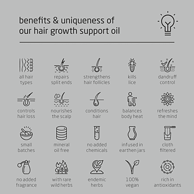 Premium Herbal Cold-Infused Hair Growth Support Oil - 100ml Premium Herbal Cold-Infused Hair Growth Support Oil - 100ml