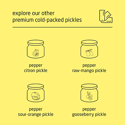 Premium Cold-Packed Pepper Lime Pickle – 185g Premium Cold-Packed Pepper Lime Pickle – 185g